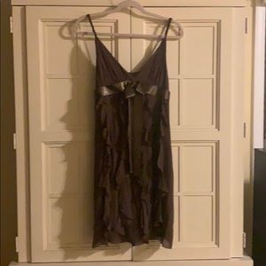 Chocolate brown ruffle dress